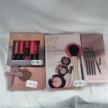 No.7 items pure glamour set, pencil collection, lip treat set and a mini eyeshadow palette. (Ref