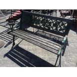 A cast iron ended garden bench.