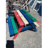 A children's picnic bench.