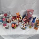 Various Disney and other ornaments to include Winnie the pooh, Eeyore, Alice in Wonderland etc.