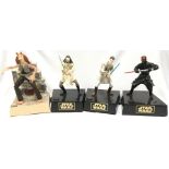 Four Thinkway Toys Star Wars battery operated money banks. Appear G and in working order at time