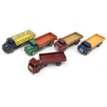 Five Dinky commercial models: 2 x 522 Big Bedford Lorry (G, two colour variations); 532 Leyland