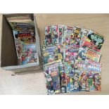 Quantity of Marvel comics, includes Thor, Iron-Man, The Defenders, The Avengers and Justice