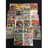 Quantity of Charlton, Atlas, Dell and other war comics, 1950's onwards, includes Atlas Men's