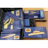 Quantity of Hornby Dublo accessories, includes D1 Through Station. Overall F-G boxed. Together