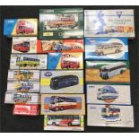 18 x Corgi bus models, includes #97074 Routemasters in Exile Set and #35301 The Connoisseur