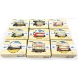 Nine Corgi Classics tram diecast models, includes #98151 Open Top Tram South Metropolitan. Appear