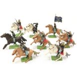 Eight Britains Deetail American Civil War mounted figures, includes 7th Cavalry. Appear F-G.