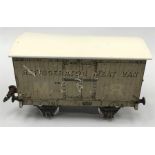 Marklin Gauge 1 Midland Railway Refrigerator Meat Van 7803, in grey with black detailing and white