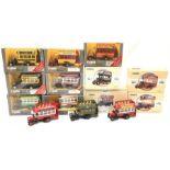 14 x Corgi Thornycroft bus models. Appear VG-M and all but three boxed.