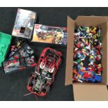 Mixed lot of Lego: Technic buggy (constructed) with spares; boxed Star Wars 9496 Desert Skiff and