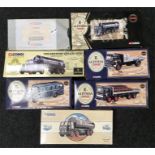 Seven Corgi Guiness / brewery related diecast models. Appear E-M and boxed (some water damage to