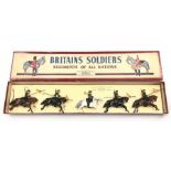 Britains No.136 Russian Cavalry - Cossack's, comprising: Mounted Officer with Drawn Sabre; 4 x