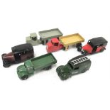 Six Dinky commercial models: Morris 261 'Post Office Telephones' (G/VG); 36g Taxi in maroon and