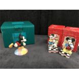 Walt Disney Collection Mickey Mouse “On Top of the World” figurine, and 2 Schmid Disney Mickey and