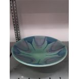 A Poole Pottery dish 33cm diameter in the Aqua pattern. (Box Behind Counter).
