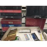 World stamps - 4 large plastic boxes containing 41 albums plus a cardboard box containing unsorted