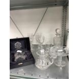 A selection of Stuart Crystal including 5 wine glasses small water jug, decanter, etc.