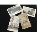 4 old postcards with scenes from Bournemouth, Hamworthy, Poole and Westbourne.