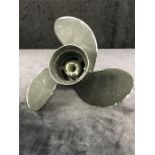 A 22cm metal three blade boat propeller.