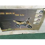 A mini 49cc bike in original box.