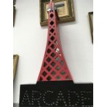 An illuminated model of The Blackpool Tower standing 120cms high which was used for advertising in