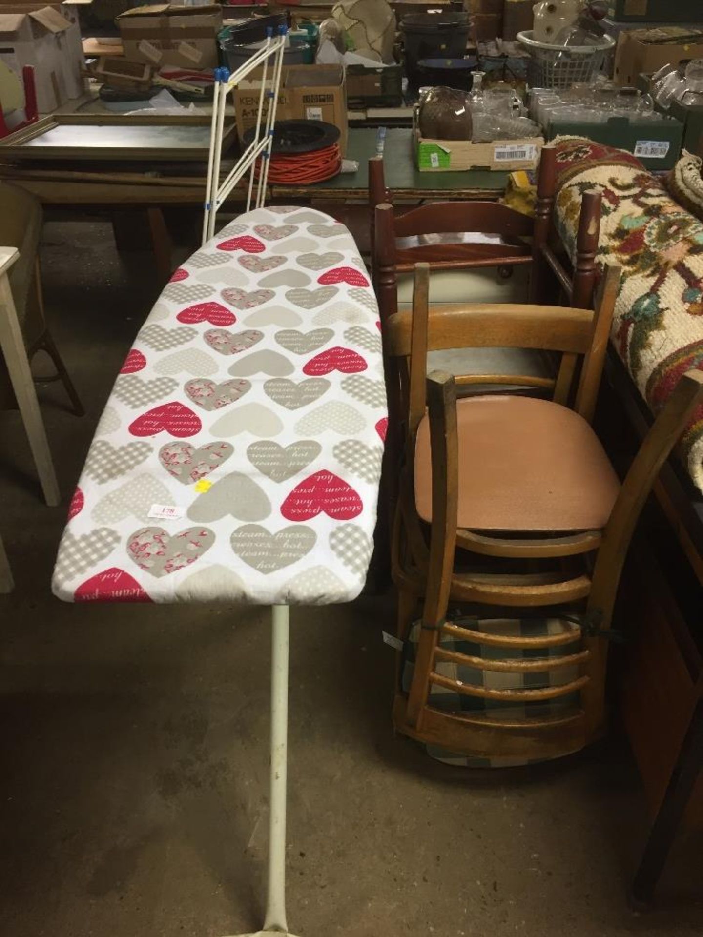 IRONING BOARD/CHAIRS/CHEST/CLOTHES HORSE