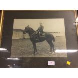 PHOTO PORTRAIT OF ARMY OFFICER ON HORSE