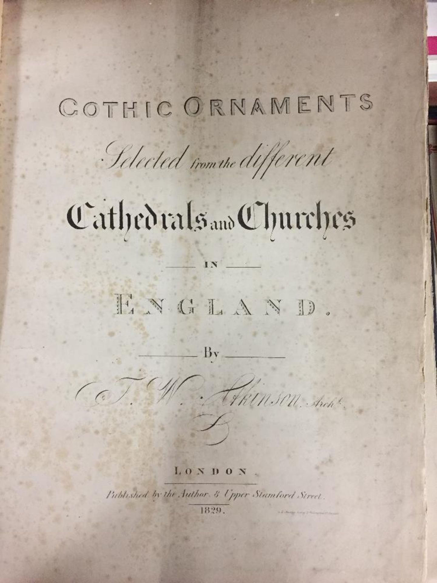 1829 BOOK OF CATHEDRALS AND CHURCHES