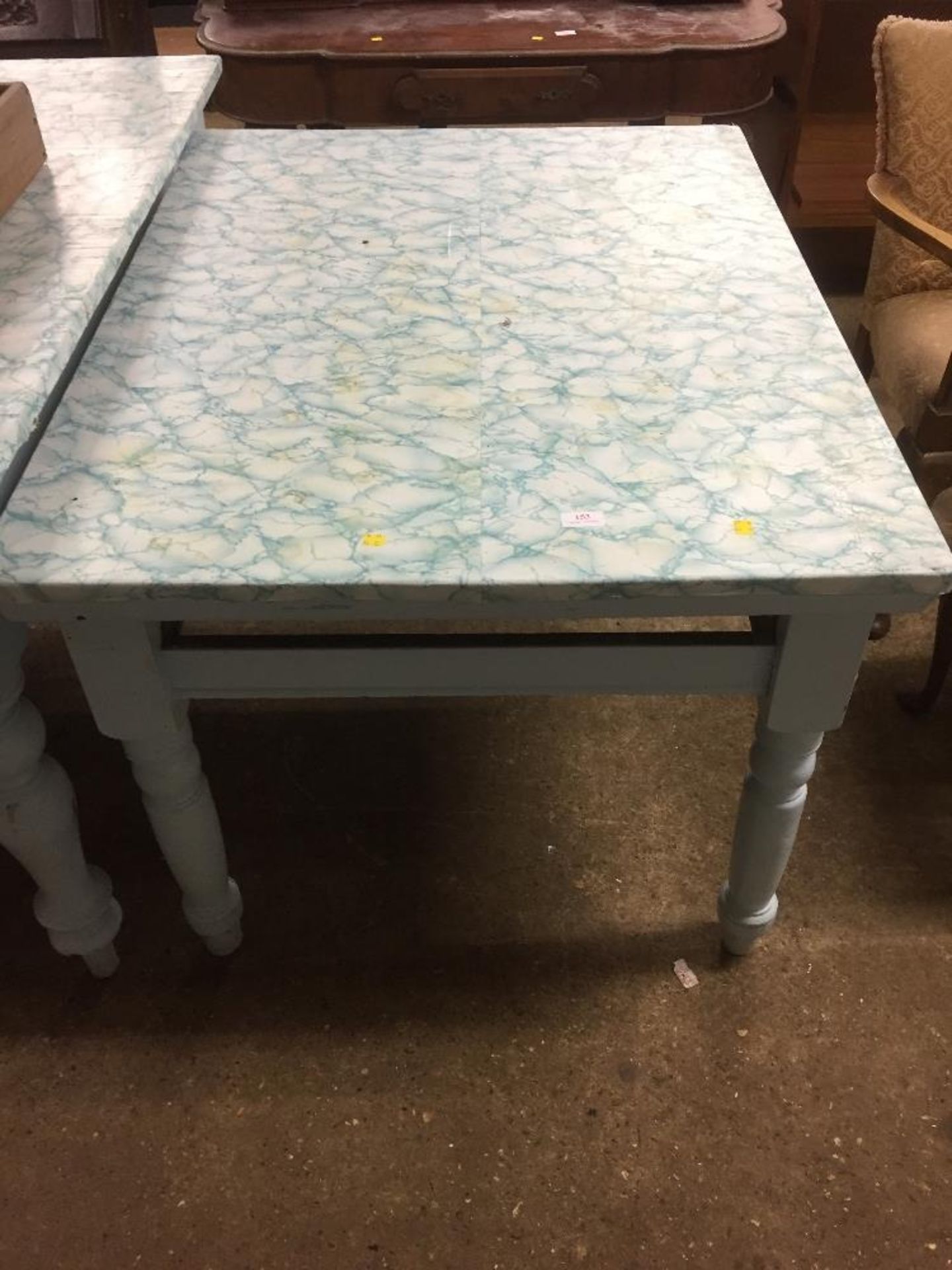 SMALL PAINTED PINE KITCHEN TABLE
