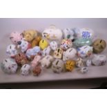 A collection of thirty ceramic 'piggy' banks including one made for Multibanco Comermex (30)