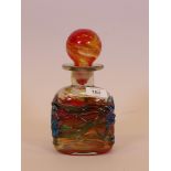 A Mdina swirled glass decanter, 9" high