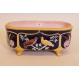 A C19th majolica jardiniere, probably by Thomas Forester, 18" x 8"