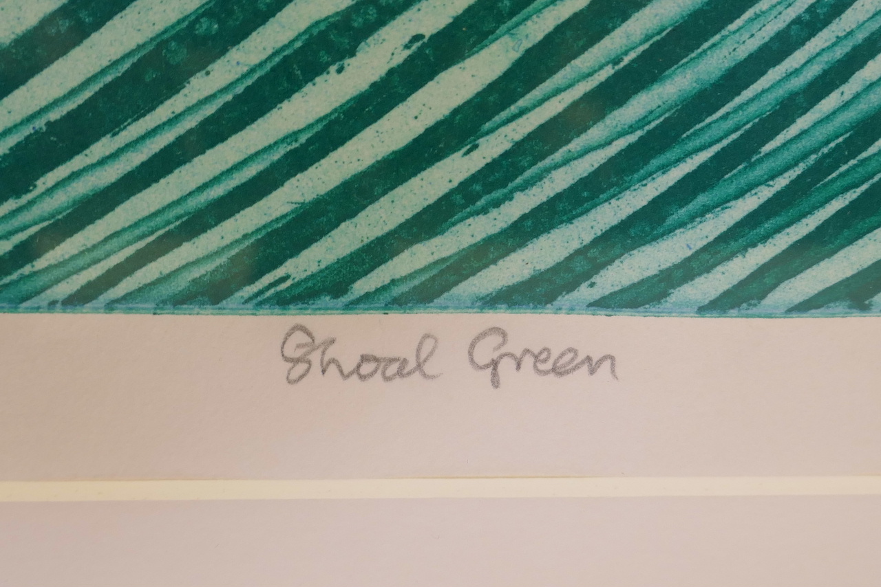 Stanley William Hayter, 'Shoal Green', limited edition colour etching, 30 of 50, pencil signed and - Image 4 of 5