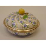 A late C18th/early C19th Meissen tureen with hand painted floral decoration and gilt highlights,