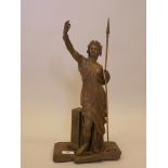 A C19th classical bronze figure after the antique, base A/F, 17" high