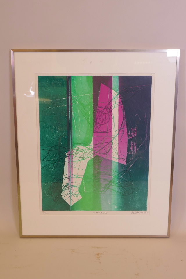 Stanley William Hayter, 'Hidden Figure', limited edition colour etching, 26 of 50, pencil signed and - Image 2 of 5