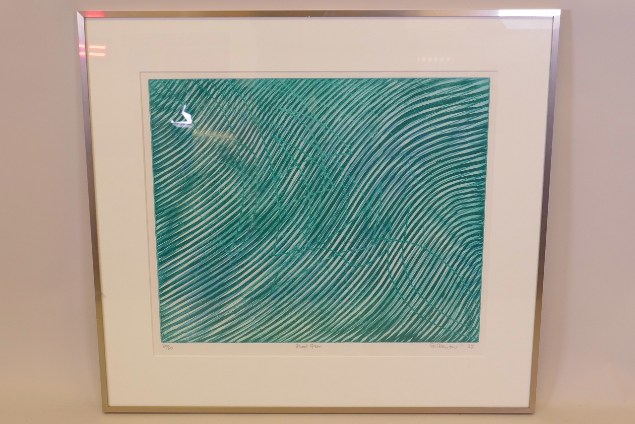 Stanley William Hayter, 'Shoal Green', limited edition colour etching, 30 of 50, pencil signed and - Image 2 of 5