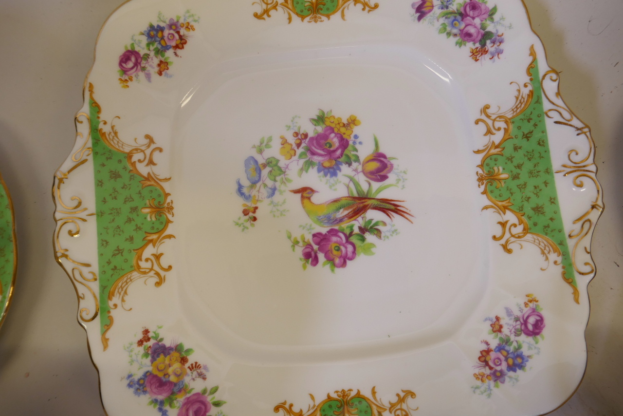 A Paragon China six place setting porcelain tea service decorated in a traditional flowers and - Image 2 of 3