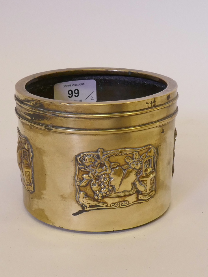 A Chinese bronze censer with pierced cover and twist handles, raised on tripod scroll supports, - Image 5 of 6