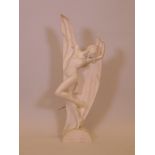 An Art Deco style plaster figure of a dancer, 27½" high