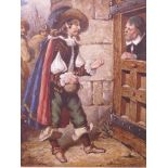 J.R. Swathin, watercolour and gouache painting "Parley the Porter", an illustration of a tale by Mrs