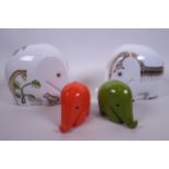 Two ceramic elephant money boxes made for Dresdner Bank, Germany by Hochst Decor, designed by