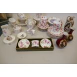 A Royal Doulton floral pattern eight setting tea service together with a Paragon China six setting