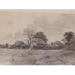 John Postle Heseltine, five signed etchings of rural landscape scenes, pencil signed, largest 12"