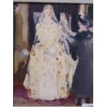 David Carr, oil on canvas, signed and inscribed on original James Bourtlet label verso, 'Wedding