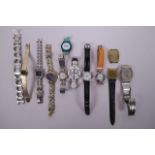 A quantity of assorted lady's and gentleman's wristwatches to include a millefiore fronted Venetiae,