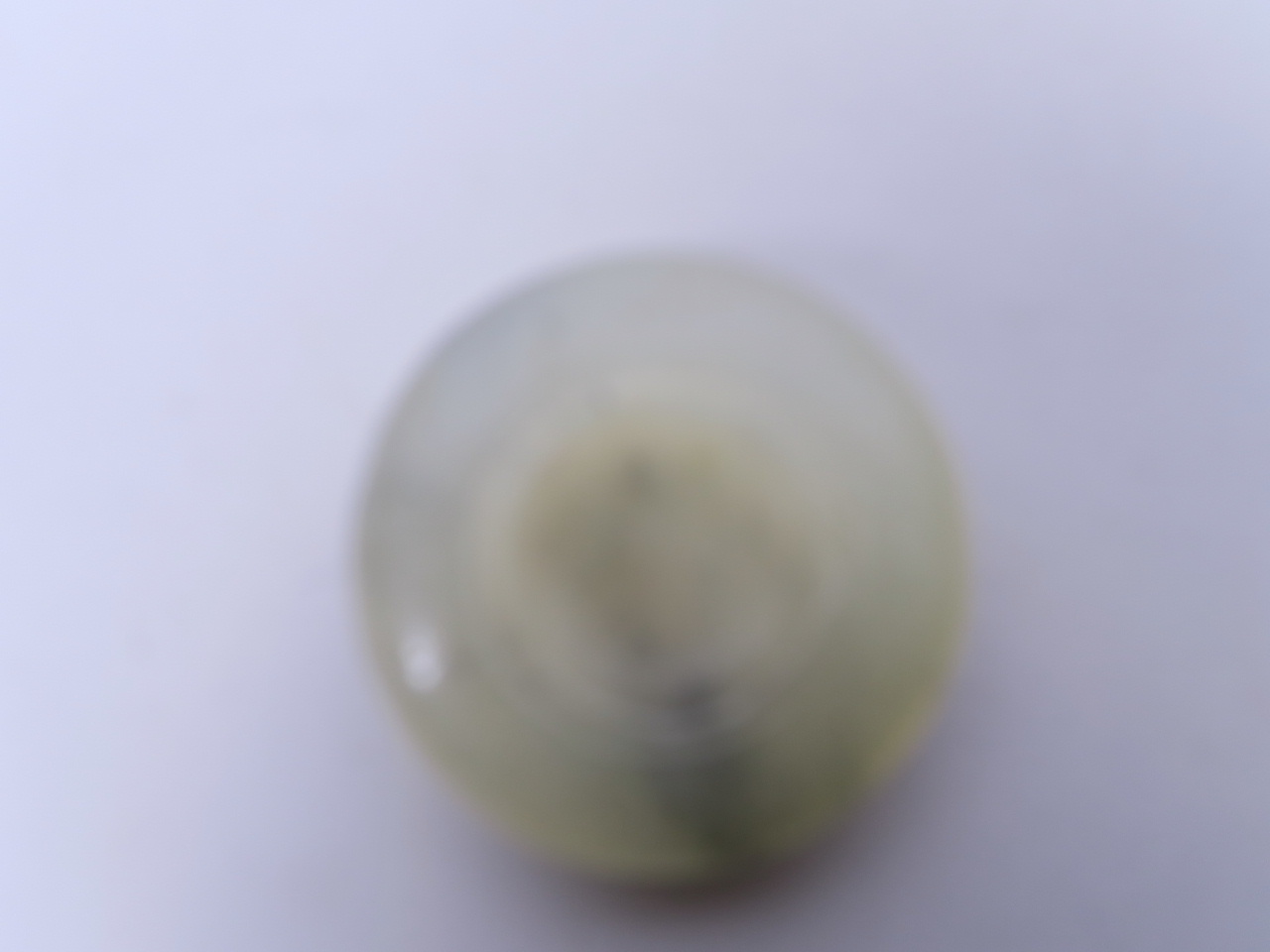 A Chinese carved jade water holder, 2" diameter - Image 2 of 3