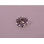 A round cut moissanite stone, approx 1.75ct