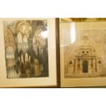 Alison Neville, limited edition colour print, 'Westminster Abbey', numbered 1/75 and signed on the